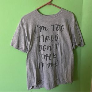 Gray T-Shirt with Text
